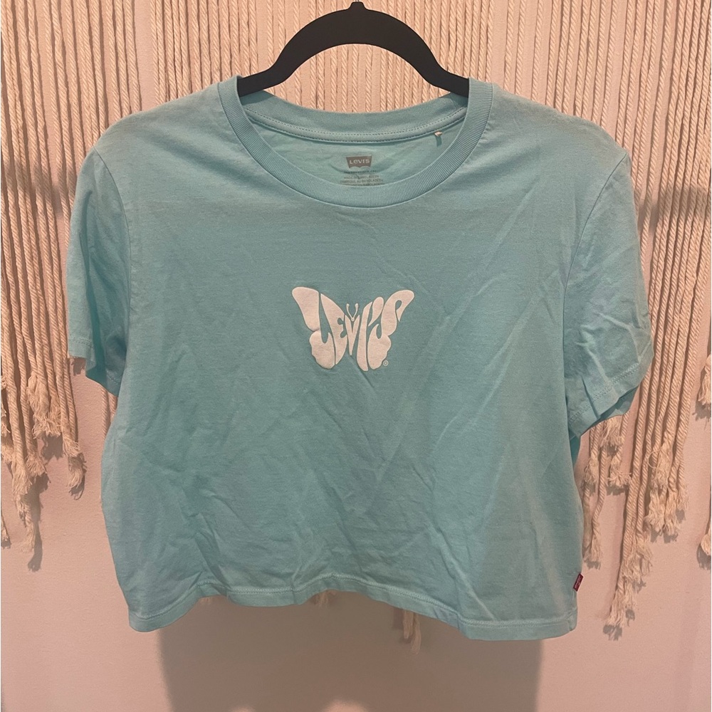 NWOT Levi’s Surf Skate Butterfly Graphic Crop Top Size L